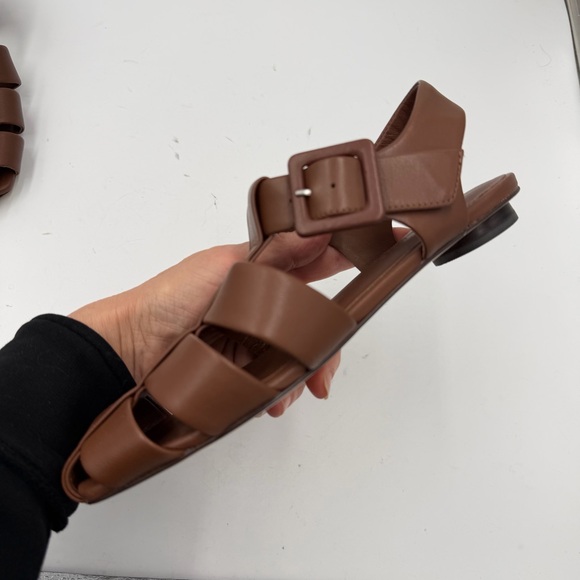 NEW Everlane Rum Brown Leather Fisherman Day Sandal in Size 6